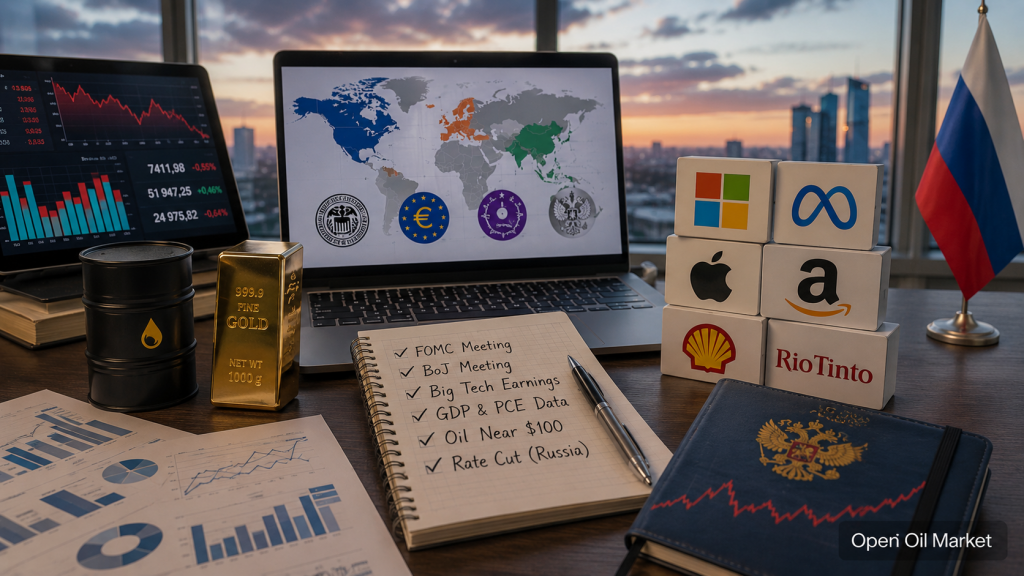 Economic Events and Corporate Reports July 26, 2026: Fed, Big Tech, Oil