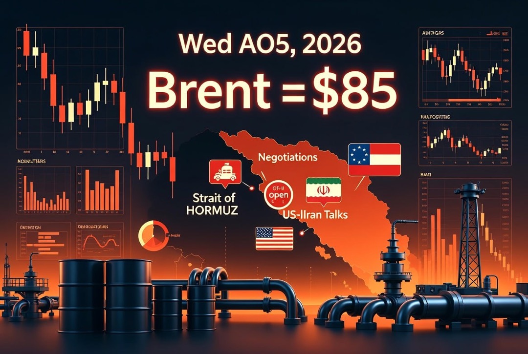 Oil and Gas News and Energy — Wednesday, August 5, 2026: US and Iran Negotiations on the Opening of the Strait of Hormuz Collapse Oil, Brent Balances at $85