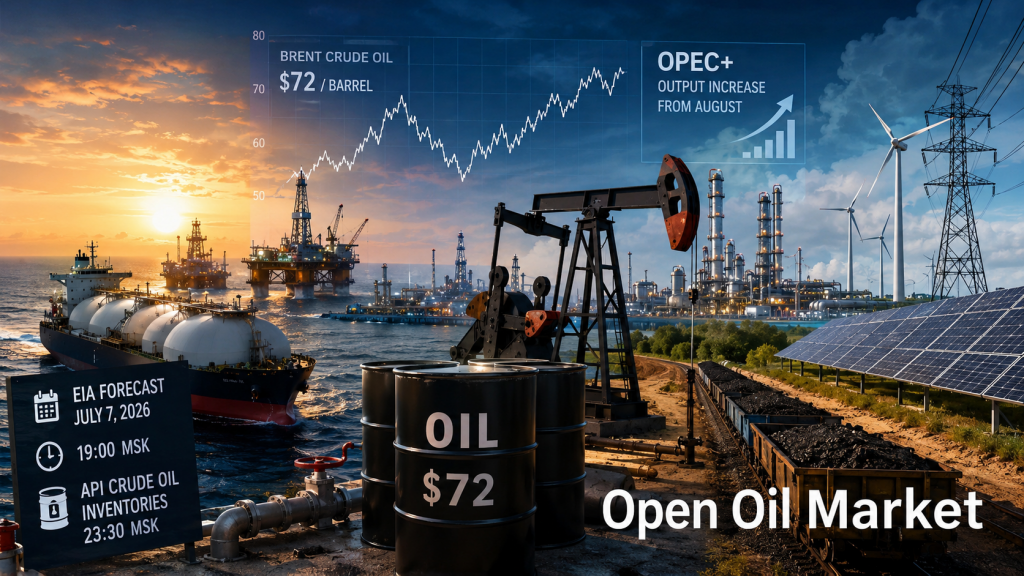 Oil and Gas and Energy News — Tuesday, July 7, 2026: Brent, OPEC+, EIA Forecast and API Stocks
