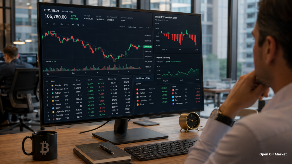 Cryptocurrency News, Tuesday, June 9, 2026: Bitcoin Holds the Market After Dip as Investors Evaluate ETF Outflows, Stablecoins, and Top 10 Digital Assets