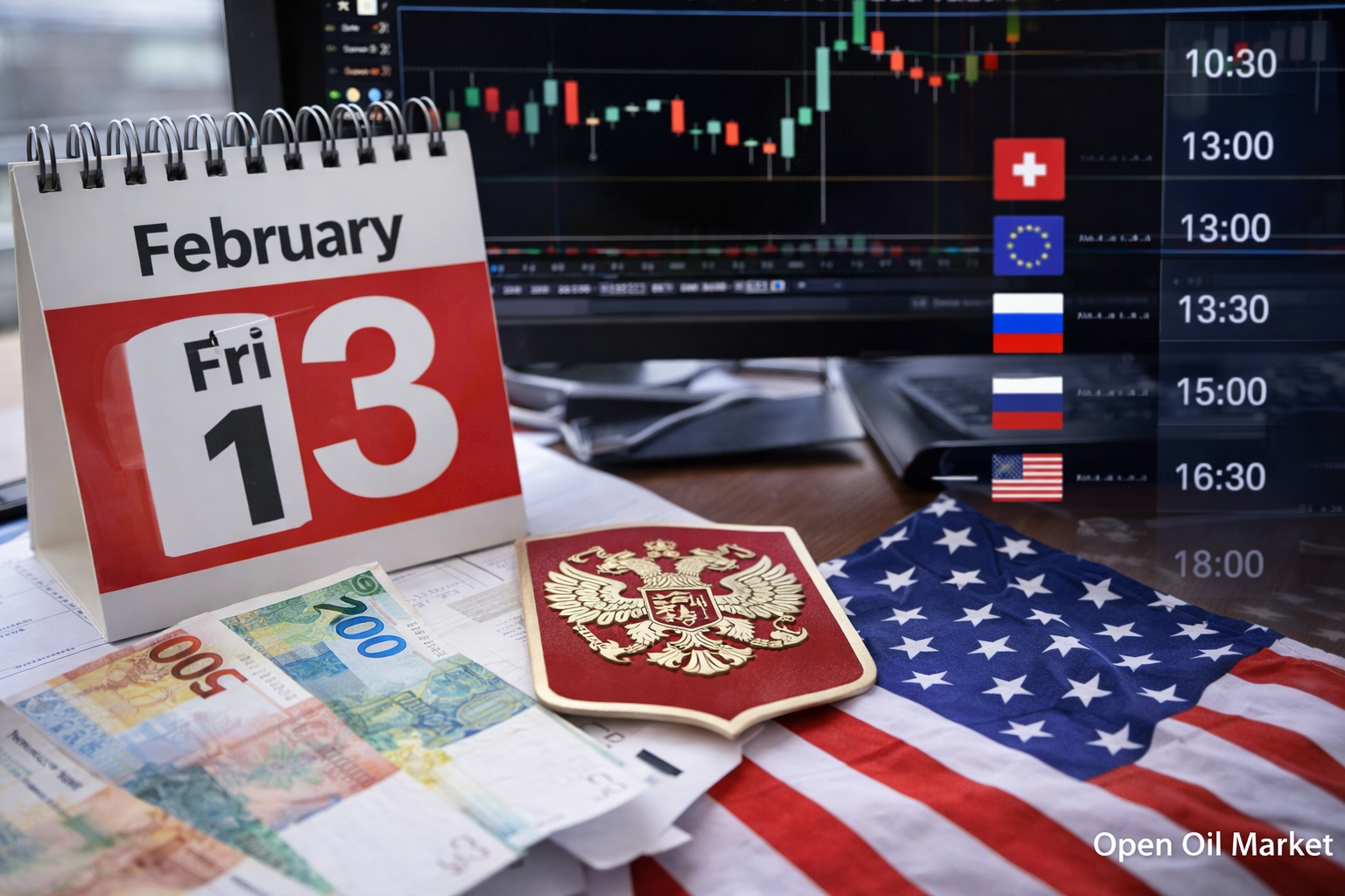 Economic Events and Corporate Reports - Friday, February 13, 2026: CPI USA and Russia, Central Bank Rate, Eurozone GDP