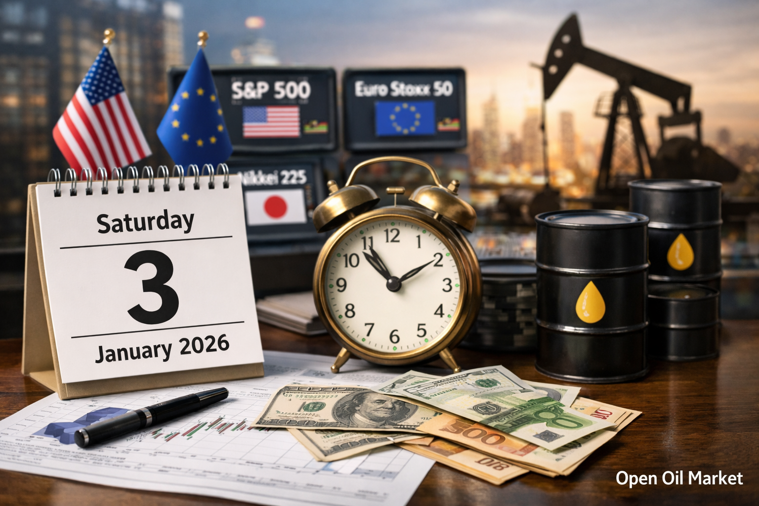 Economic Events and Corporate Reports — Saturday, January 3, 2026: Minimal Macro Data and Calm Markets Ahead of OPEC+ Meeting