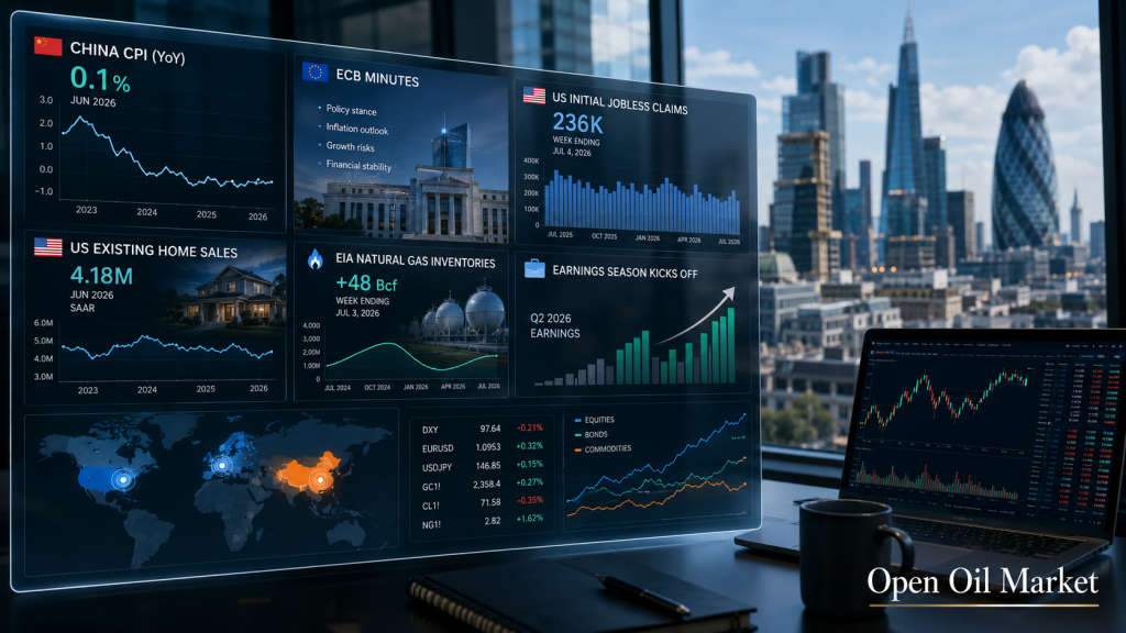 Macroeconomic Calendar and Corporate Reports for July 9, 2026 for Investors: China CPI, ECB Protocol, U.S. Labor Market, and PepsiCo Reports